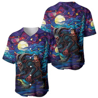 Stained Glass Krampus Baseball Jersey Gothic Christmas Myth - Wonder Print Shop