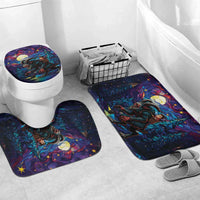 Stained Glass Krampus Bathroom Set Gothic Christmas Myth - Wonder Print Shop