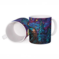 Stained Glass Krampus Ceramic Mug Gothic Christmas Myth - Wonder Print Shop