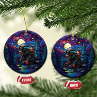 Stained Glass Krampus Ceramic Ornament Gothic Christmas Myth - Wonder Print Shop