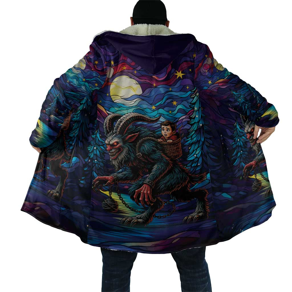 Stained Glass Krampus Cloak Gothic Christmas Myth - Wonder Print Shop