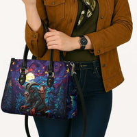 Stained Glass Krampus Leather Bag Gothic Christmas Myth - Wonder Print Shop