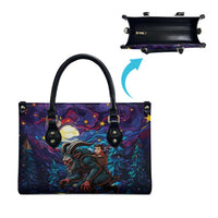 Stained Glass Krampus Leather Bag Gothic Christmas Myth - Wonder Print Shop