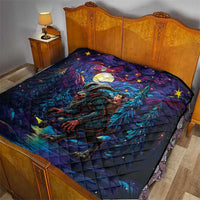 Stained Glass Krampus Quilt Gothic Christmas Myth - Wonder Print Shop