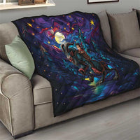 Stained Glass Krampus Quilt Gothic Christmas Myth - Wonder Print Shop