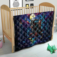 Stained Glass Krampus Quilt Gothic Christmas Myth - Wonder Print Shop