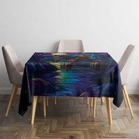 Stained Glass Krampus Tablecloth Gothic Christmas Myth - Wonder Print Shop