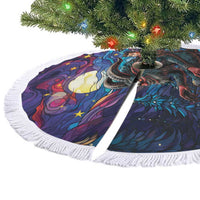 Stained Glass Krampus Tree Skirt Gothic Christmas Myth - Wonder Print Shop
