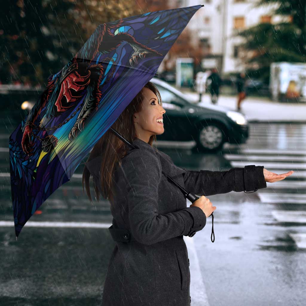 Stained Glass Krampus Umbrella Gothic Christmas Myth - Wonder Print Shop