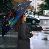 Stained Glass Krampus Umbrella Gothic Christmas Myth - Wonder Print Shop