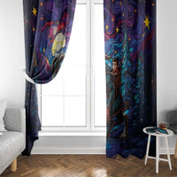 Stained Glass Krampus Window Curtain Gothic Christmas Myth - Wonder Print Shop