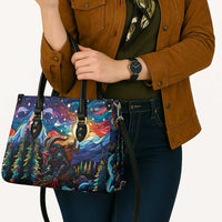 Stained Glass Krampus Leather Bag Folklore Horror Art - Wonder Print Shop