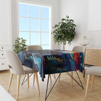Stained Glass Krampus Tablecloth Folklore Horror Art - Wonder Print Shop
