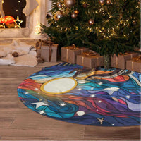 Stained Glass Krampus Tree Skirt Folklore Horror Art - Wonder Print Shop