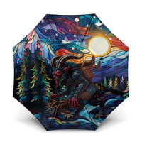 Stained Glass Krampus Umbrella Folklore Horror Art - Wonder Print Shop
