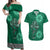 Irish Celtic Cross and Harp with Ireland Shamrock Personalized Couples Matching Off Shoulder Maxi Dress and Hawaiian Shirt LT9 - Wonder Print Shop