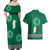 Irish Celtic Cross and Harp with Ireland Shamrock Personalized Couples Matching Off Shoulder Maxi Dress and Hawaiian Shirt LT9 - Wonder Print Shop