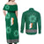 Irish Celtic Cross and Harp with Ireland Shamrock Personalized Couples Matching Off Shoulder Maxi Dress and Long Sleeve Button Shirt LT9 - Wonder Print Shop