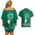 Irish Celtic Cross and Harp with Ireland Shamrock Personalized Couples Matching Off Shoulder Short Dress and Hawaiian Shirt LT9 - Wonder Print Shop