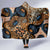 African Ankara Motifs Mixed Animal Skins Hooded Blanket - Wonder Print Shop