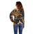 African Ankara Motifs Mixed Animal Skins Off Shoulder Sweater