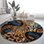 African Ankara Motifs Mixed Animal Skins Round Carpet - Wonder Print Shop