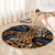 African Ankara Motifs Mixed Animal Skins Round Carpet - Wonder Print Shop