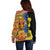 African Ethnic Kitenge Ankara Style Off Shoulder Sweater