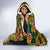 African Tribal Geometric Mixed Kanga Pattern Hooded Blanket - Wonder Print Shop