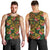 African Tribal Geometric Mixed Kanga Pattern Men Tank Top