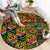 African Tribal Geometric Mixed Kanga Pattern Round Carpet - Wonder Print Shop