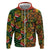 African Tribal Geometric Mixed Kanga Pattern Zip Hoodie - Wonder Print Shop