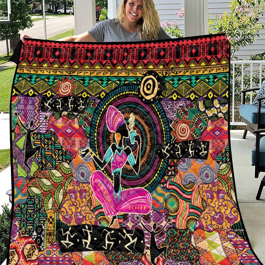 African Women Ethnic Motifs Quilt - Wonder Print Shop