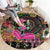 African Women Ethnic Motifs Round Carpet - Wonder Print Shop