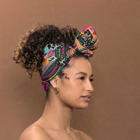 African Women Ethnic Motifs Simple Headwrap