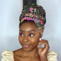 African Women Ethnic Motifs Simple Headwrap