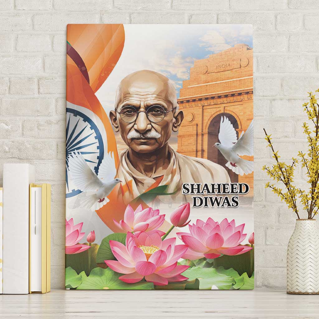 India Gandhi Martyr's Day Canvas Wall Art Shaheed Diwas Ashoka Chakra LT9 - Wonder Print Shop