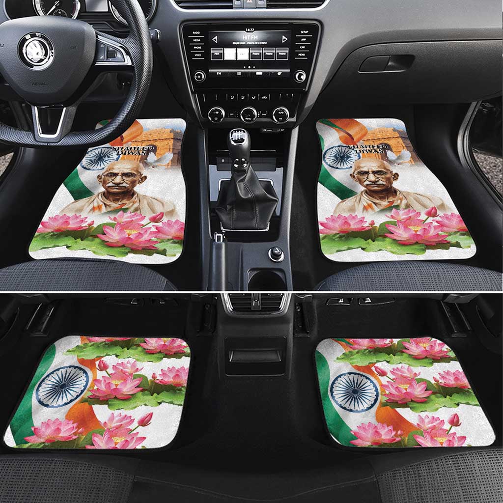 India Gandhi Martyr's Day Car Mats Shaheed Diwas Ashoka Chakra LT9 - Wonder Print Shop