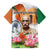 India Gandhi Martyr's Day Family Matching Off The Shoulder Long Sleeve Dress and Hawaiian Shirt Shaheed Diwas Ashoka Chakra