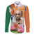 India Gandhi Martyr's Day Family Matching Off The Shoulder Long Sleeve Dress and Hawaiian Shirt Shaheed Diwas Ashoka Chakra