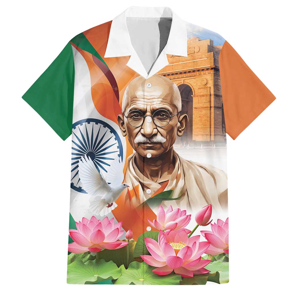 India Gandhi Martyr's Day Hawaiian Shirt Shaheed Diwas Ashoka Chakra - Wonder Print Shop