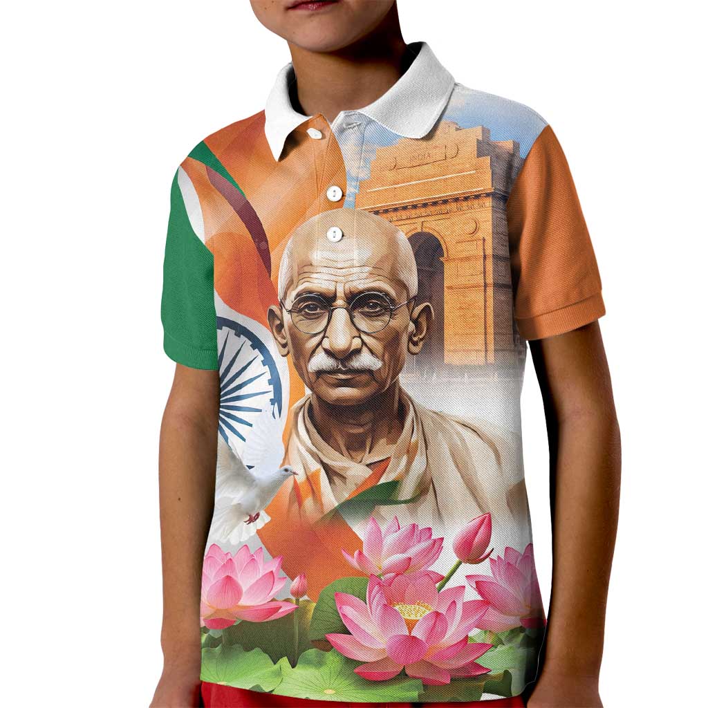 India Gandhi Martyr's Day Kid Polo Shirt Shaheed Diwas Ashoka Chakra - Wonder Print Shop