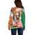 India Gandhi Martyr's Day Off Shoulder Sweater Shaheed Diwas Ashoka Chakra