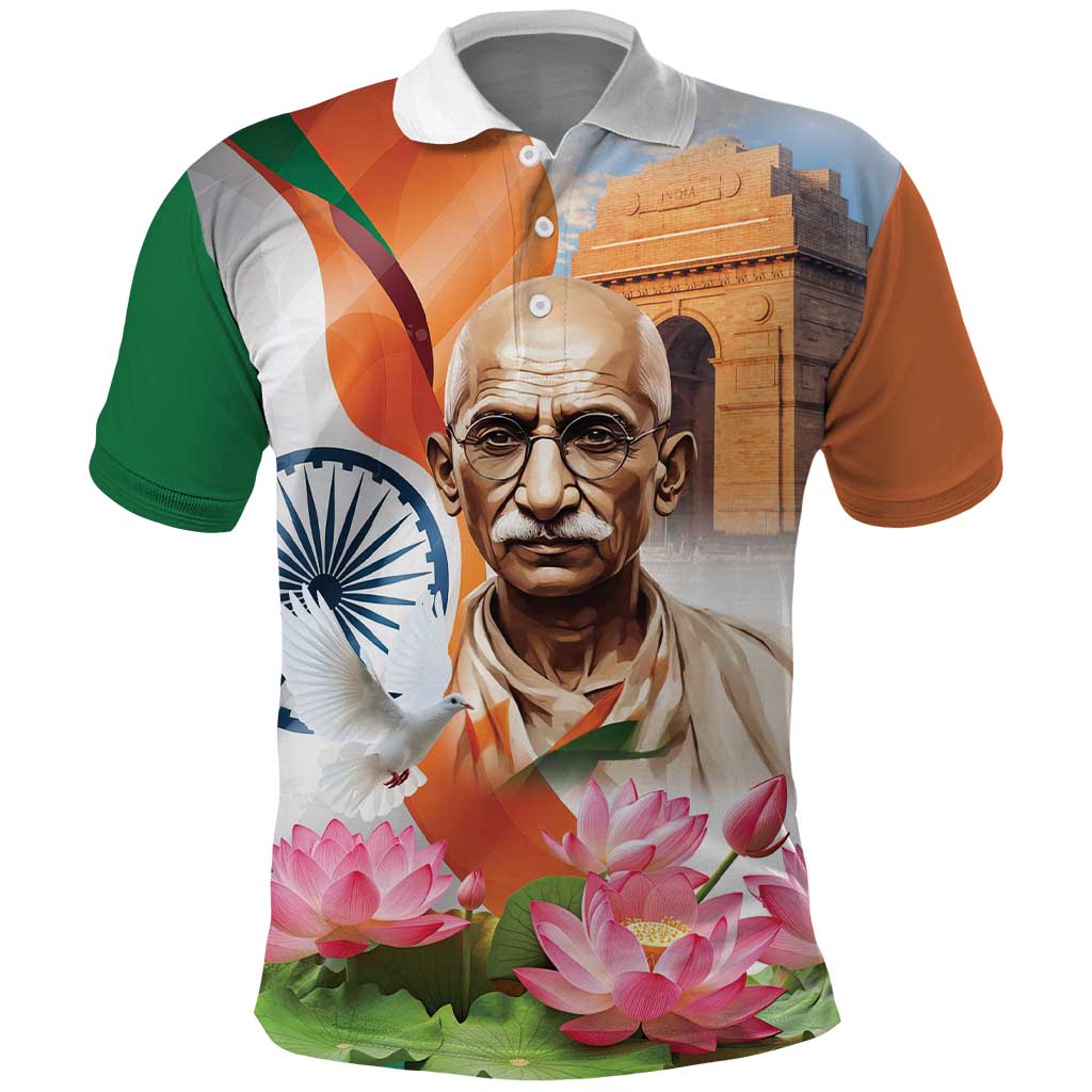 India Gandhi Martyr's Day Polo Shirt Shaheed Diwas Ashoka Chakra - Wonder Print Shop