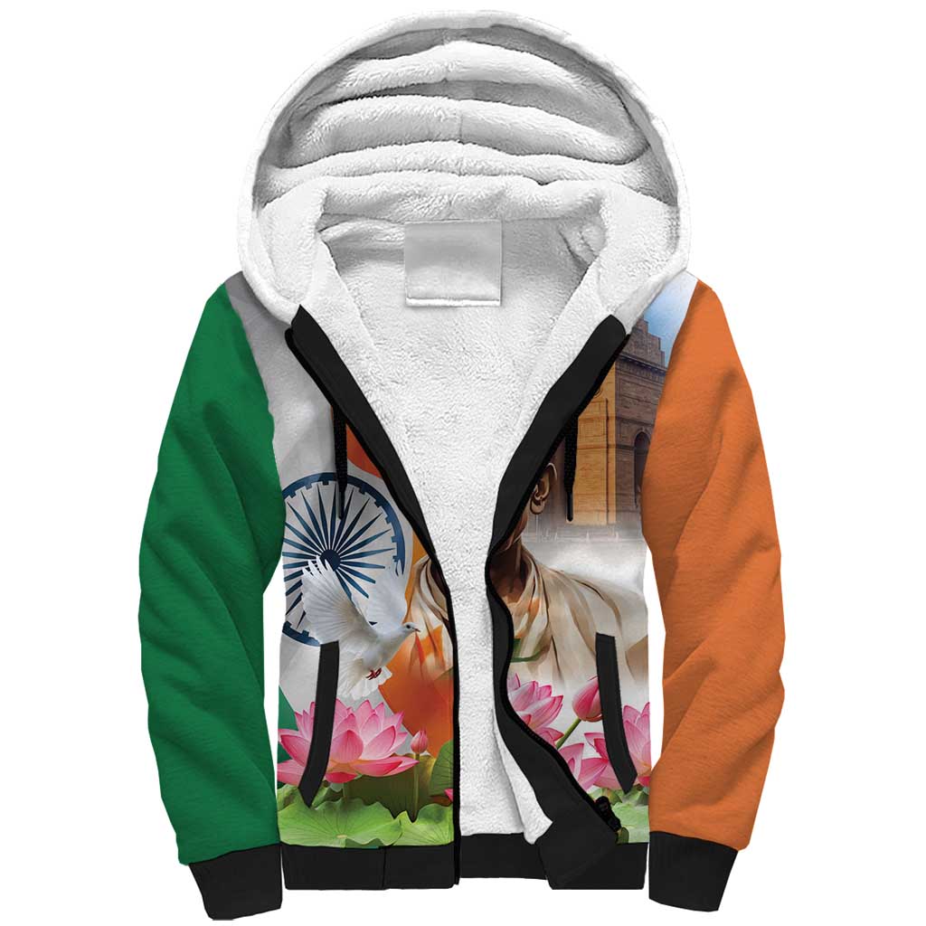 India Gandhi Martyr's Day Sherpa Hoodie Shaheed Diwas Ashoka Chakra - Wonder Print Shop