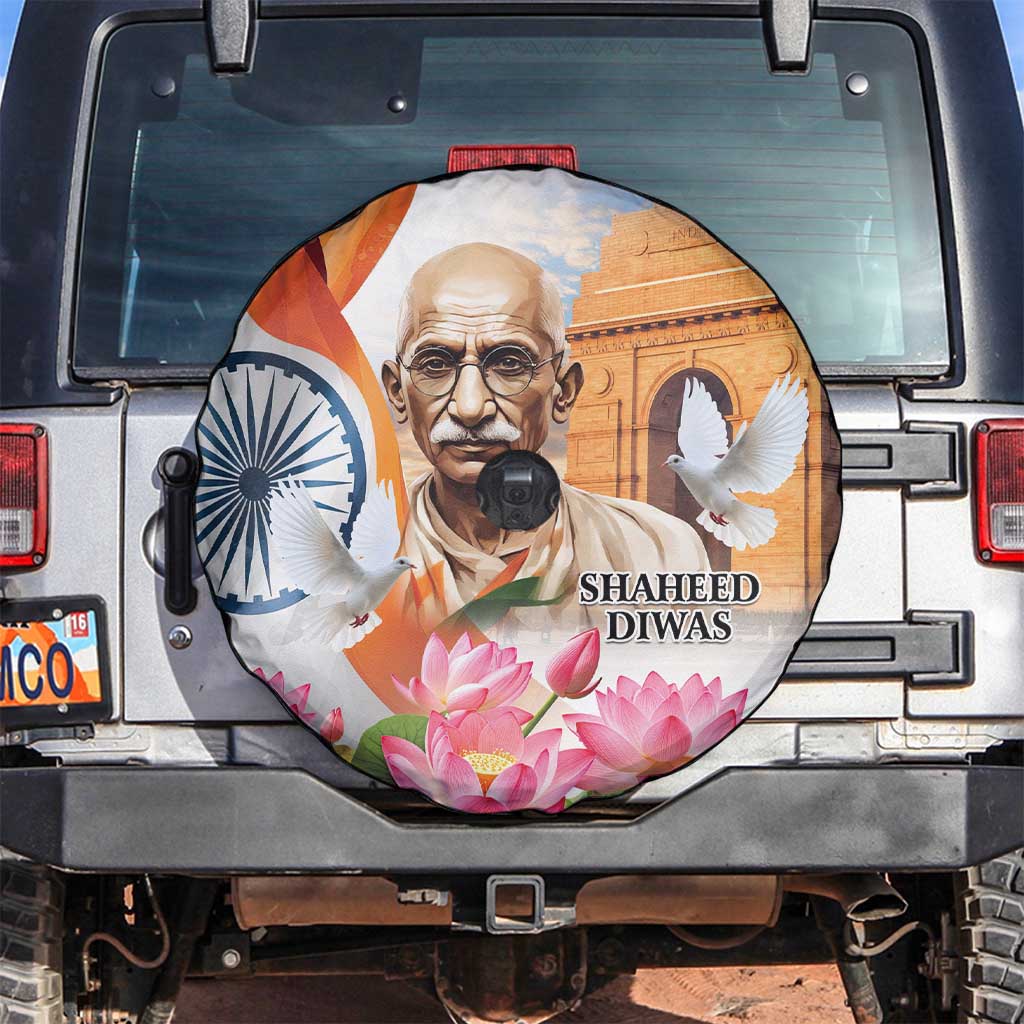 India Gandhi Martyr's Day Spare Tire Cover Shaheed Diwas Ashoka Chakra - Wonder Print Shop