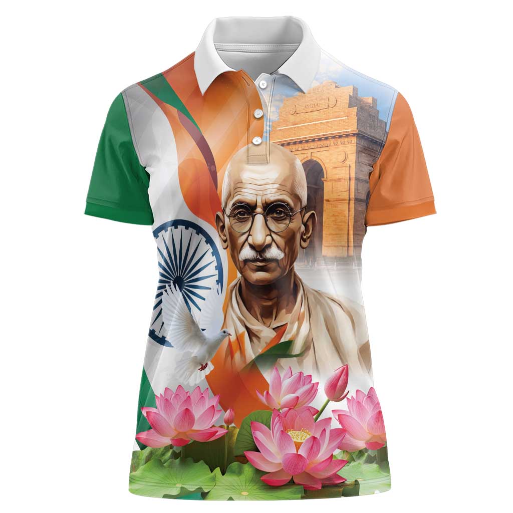 India Gandhi Martyr's Day Women Polo Shirt Shaheed Diwas Ashoka Chakra