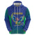Brazil Canarinho Custom Zip Hoodie Macaw Mascot with Brazil Flag Colors