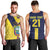 Ecuador La Tricolor Custom Men Tank Top Gold and Navy Blue Motif