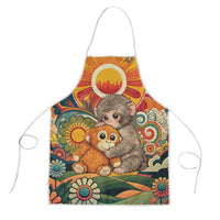 Baby Monkey Punch Apron Retro 70S Hippie Style Groovy Spring